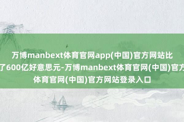 万博manbext体育官网app(中国)官方网站比客岁同时增多了600亿好意思元-万博manbext体育官网(中国)官方网站登录入口