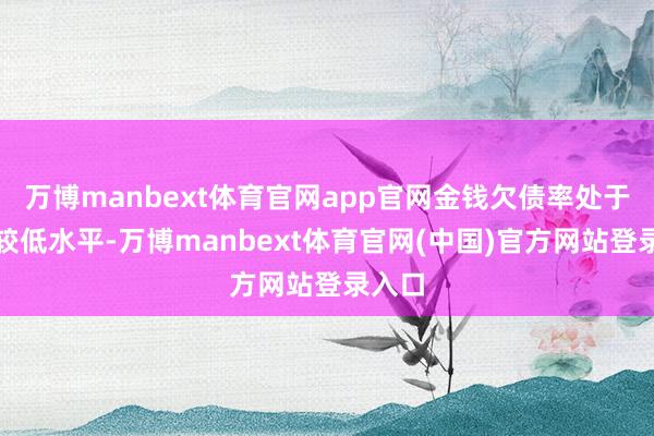万博manbext体育官网app官网金钱欠债率处于行业较低水平-万博manbext体育官网(中国)官方网站登录入口